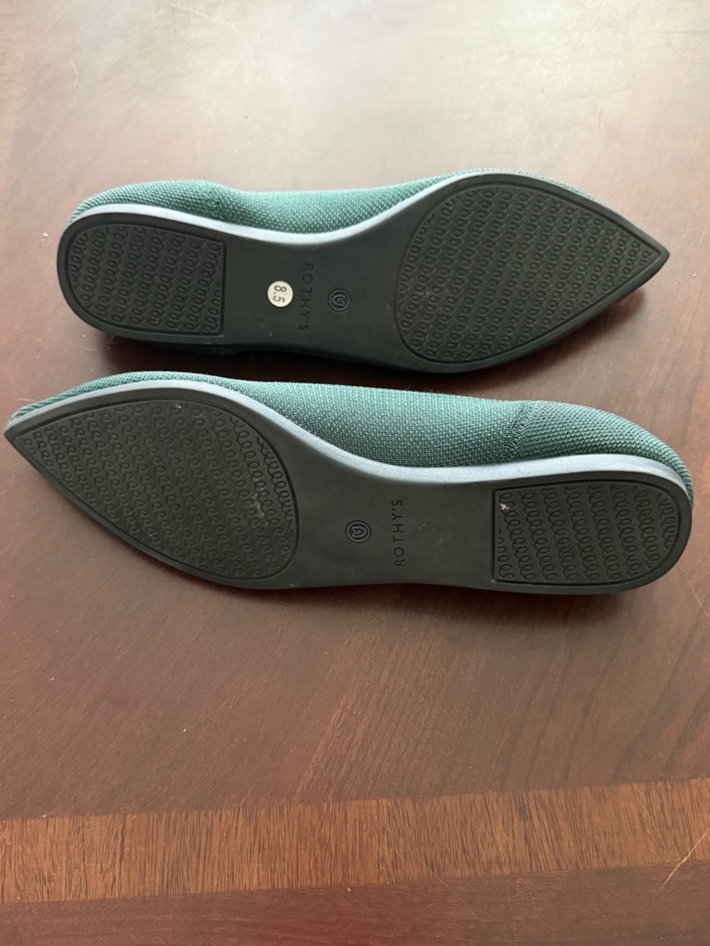 Rothy's Women's Pointed Knit Flats in Green - Picture 6 of 6